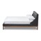 Baxton Studio Louvain Grey Upholstered Walnut-Finished Full Sized Platform Bed 146-8155 - alternate 6